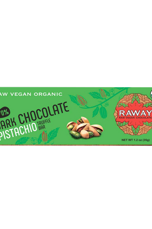 Raway Raw Vegan Chocolate Bars Dark Chocolate Pistachio Praline